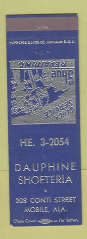 Matchbook Cover - Dauphine Shoe Store Mobile AL