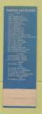 Matchbook Cover - Martin oil gas