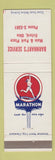 Matchbook Cover - Marathon oil gas Barnhart's Oxford OH