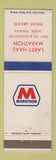 Matchbook Cover - Marathon oil gas Larry Haas Jasper IN WEAR