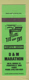 Matchbook Cover - D&M Marathon oil gas Perrysville OH