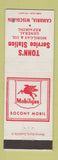 Matchbook Cover - Tonn's Mobil oil gas Cambria WI