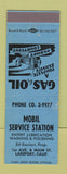 Matchbook Cover - Mobil oil gas Lakeport CA WEAR