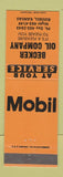 Matchbook Cover - Becker Mobil oil gas Russell KS