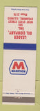 Matchbook Cover - Leader Oil Marathon Sycamore IL