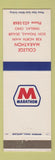 Matchbook Cover - Marathon oil gas College Findlay