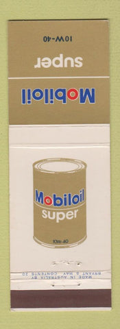 Matchbook Cover - Mobil oil gas Super 10W-40 Australia