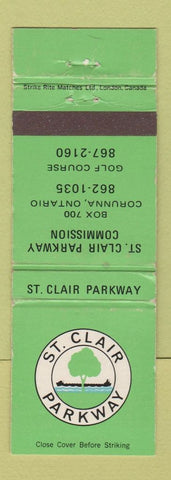 Matchbook Cover - St Clair Parkway Corunna ON WEAR