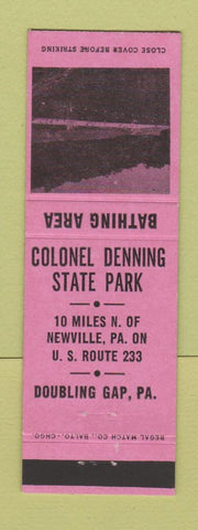 Matchbook Cover - Colonel Denning State Park Doubling Gap PA PINK