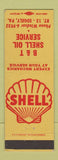 Matchbook Cover - Shell oil gas B&T Edgely PA