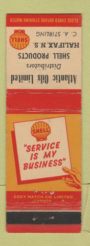 Matchbook Cover - Shell oil gas Atlantic Halifax NS