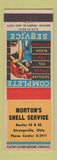 Matchbook Cover - Morton's Shell oil gas Strongsville OH