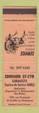 Matchbook Cover - Shell oil gas Edouard St Cyr St Cyrille de Wendover QC
