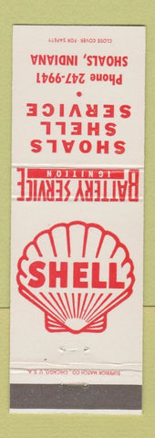 Matchbook Cover - Shell oil gas Shoals IN