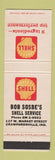 Matchbook Cover - Shell oil gas Bob Sosbe's Crawfordsville IN
