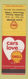 Matchbook Cover - Shell oil gas Slack Motors Glendale AZ
