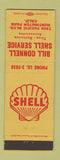 Matchbook Cover - Shell oil gas Bill Connell Huntington Park CA
