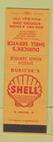 Matchbook Cover - Duricek's Shell oil gas Rossford OH
