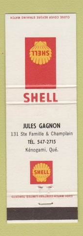 Matchbook Cover - Shell oil gas Jules Gagnon Kenogami QC