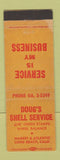 Matchbook Cover - Doug's Shell oil gas Long Beach CA