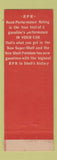 Matchbook Cover - Center Service Shell oil gas Monroe NC