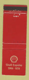 Matchbook Cover - Shell oil gas Spain 1974 WEAR