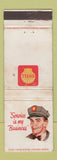 Matchbook Cover - Shelh oil gas Canada Service is my Business WORN