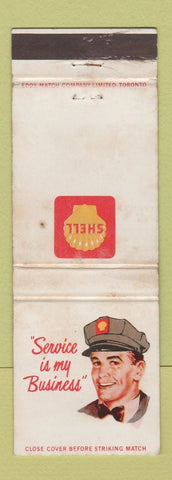 Matchbook Cover - Shelh oil gas Canada Service is my Business WORN