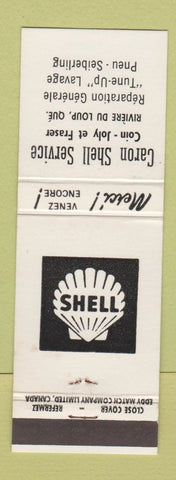 Matchbook Cover - Caron Shell oil gas Riviere Du Loup QC