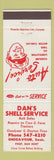 Matchbook Cover - Dan's Shell oil gas Endeavour SK