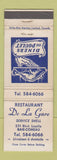 Matchbook Cover - Restaurant De La Gare Shell oil gas Baie Comeau QC