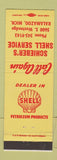 Matchbook Cover - Schieber's Shell oil gas Kalamazoo MI
