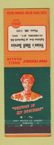 Matchbook Cover - Vivian's Shell oil gas Scarboro Junction ON