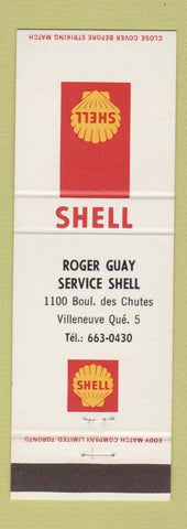 Matchbook Cover - Shell oil gas Roger Guay Villeneuve QC