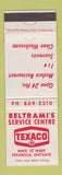 Matchbook Cover - Texaco oil gas Beltrami's Espanola ON