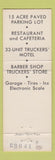 Matchbook Cover - Jarrell Truck Plaza Texaco oil gas Doswell VA