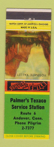 Matchbook Cover - Palmer's Texaco oil gas Andover CT