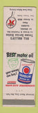 Matchbook Cover - Bill Muller's Texaco oil gas La Grange IL