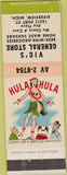 Matchbook Cover - Vic's General Store Riverview MI hula girlie