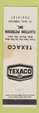 Matchbook Cover - Texaco oil gas Clayton Petersen St Paul NE STAINED