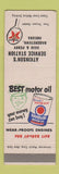 Matchbook Cover - Atkinson's Service Texaco oil gas Hagerstown IN WEAR
