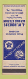 Matchbook Cover - JW Texaco oil gas Wescoville PA