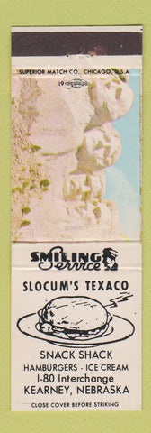 Matchbook Cover - Slocum's Texaco oil gas Snack Shack Kearney NE