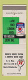 Matchbook Cover - Texaco oil gas Brown's Heart of Attalla AL