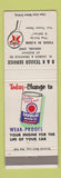 Matchbook Cover - Texaco oil gas B&K Newark OH