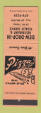 Matchbook Cover - Dew Drop In Texaco oil gas Milton ON pizza ORANGE