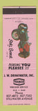 Matchbook Cover - JW Drinkwater Texaco oil gas Orono ME