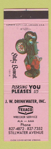 Matchbook Cover - JW Drinkwater Texaco oil gas Orono ME