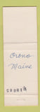 Matchbook Cover - JW Drinkwater Texaco oil gas Orono ME