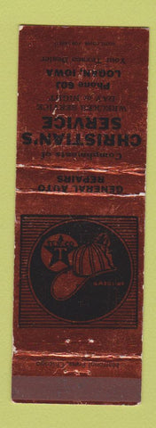 Matchbook Cover - Christian's Service Texaco oil gas Logan IA WEAR
